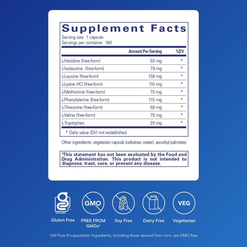 Pure Encapsulations Essential Amino Acids - 180 Capsules - image 2