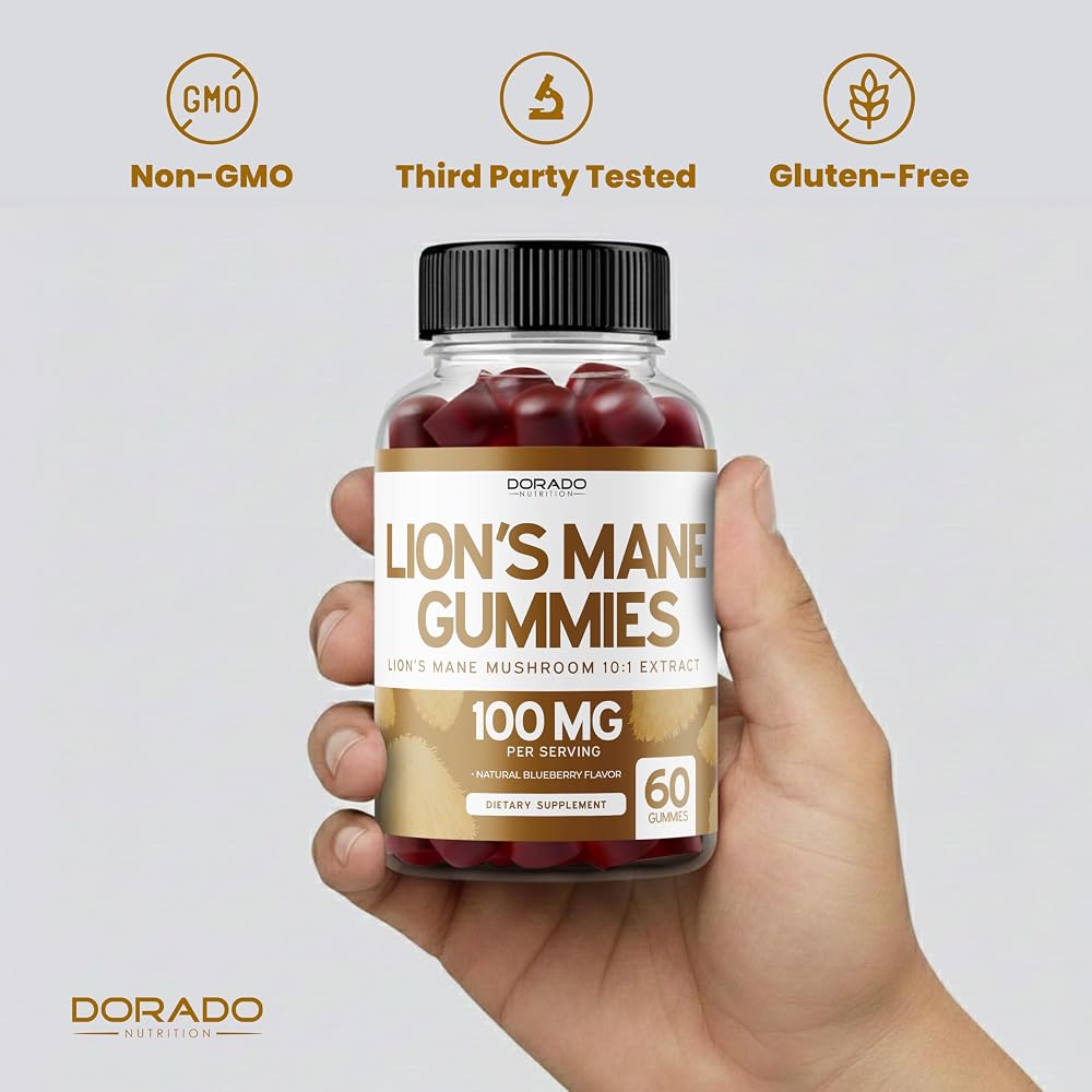 DORADO NUTRITION Lions Mane Mushroom Gummies - 60 Count - image 7