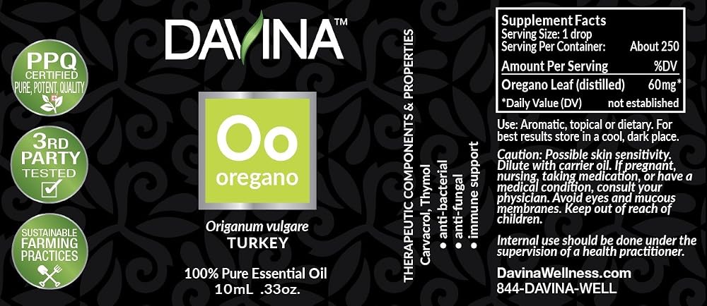 Davina Oregano Pure Essential Oil - 10ml - image 2