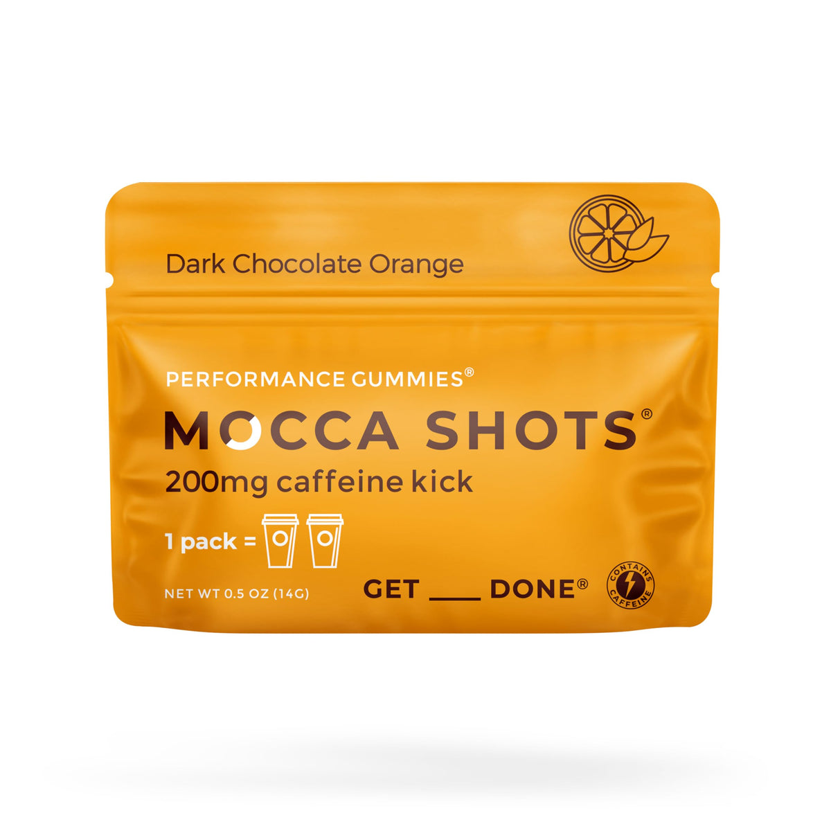 SGC Mocca Shots Caffeine Energy Gummies, 200mg