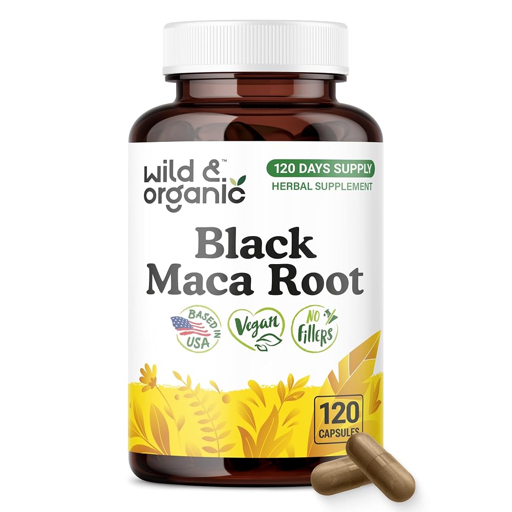 Wild & Organic Black Maca Capsules 500 mg - Overall Support
