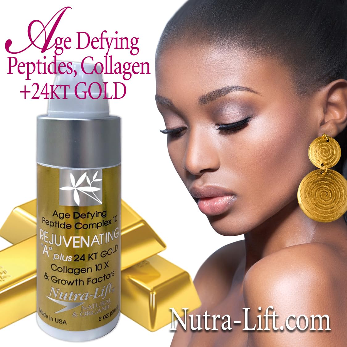 Nutra-Lift Rejuvenating A 24KT Gold Collagen Facial Care - 2 oz - image 4
