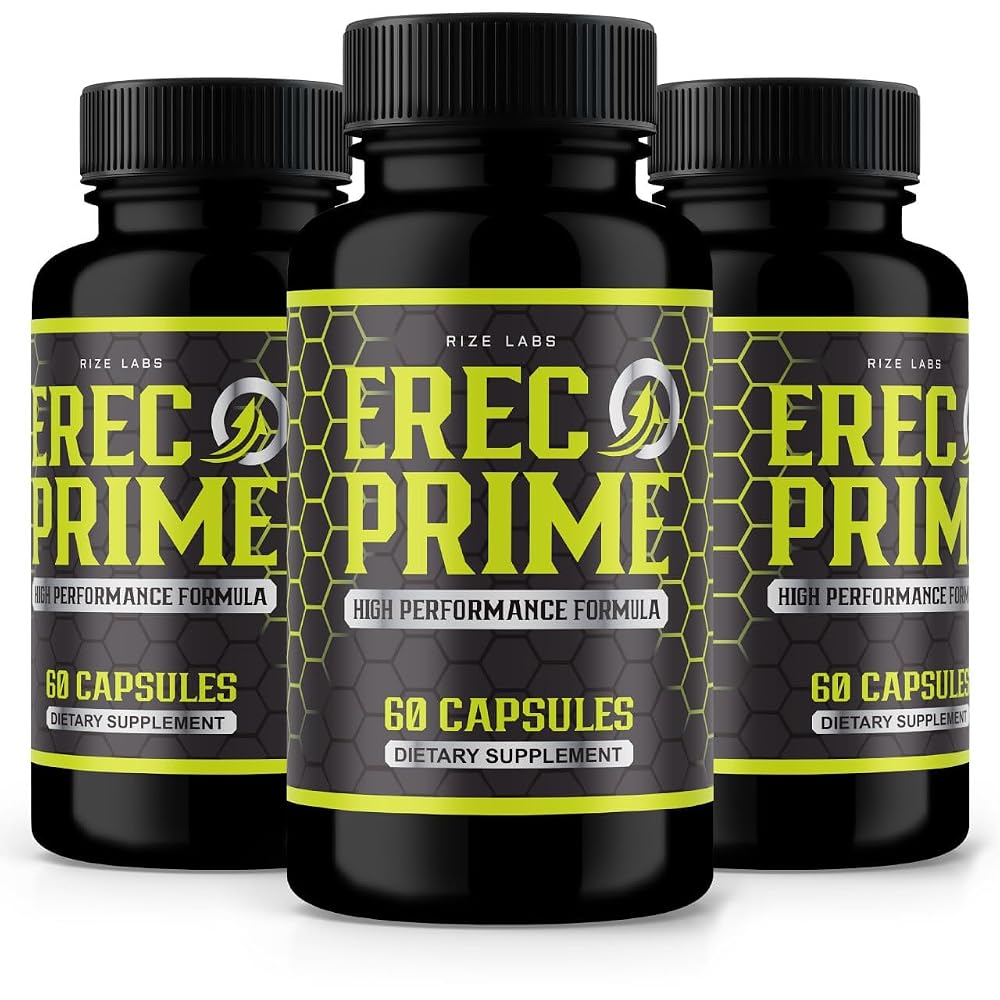 Rize Labs Erec Prime All-Natural Herbal Support for Men - 180 Capsules