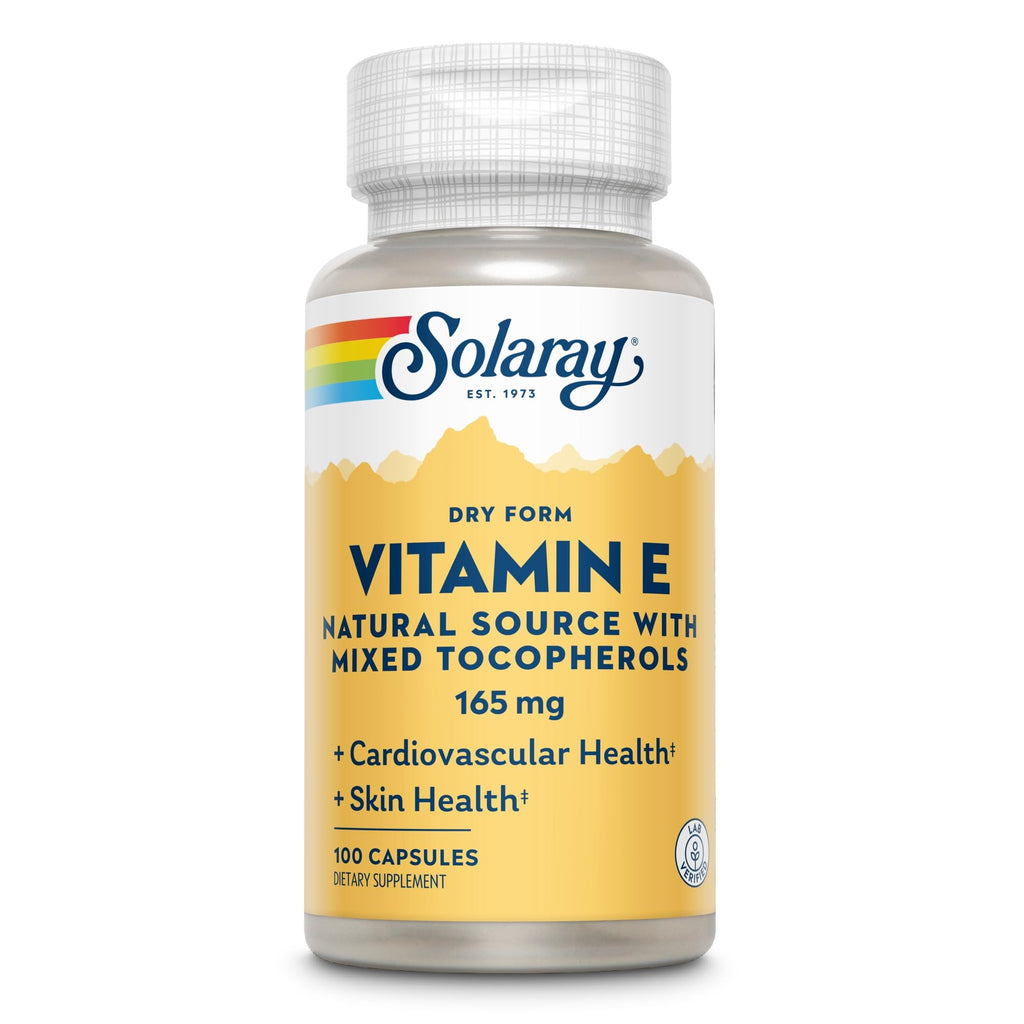 SOLARAY Vitamin E Dry 200 IU Mixed Tocopherols - 100 Capsules