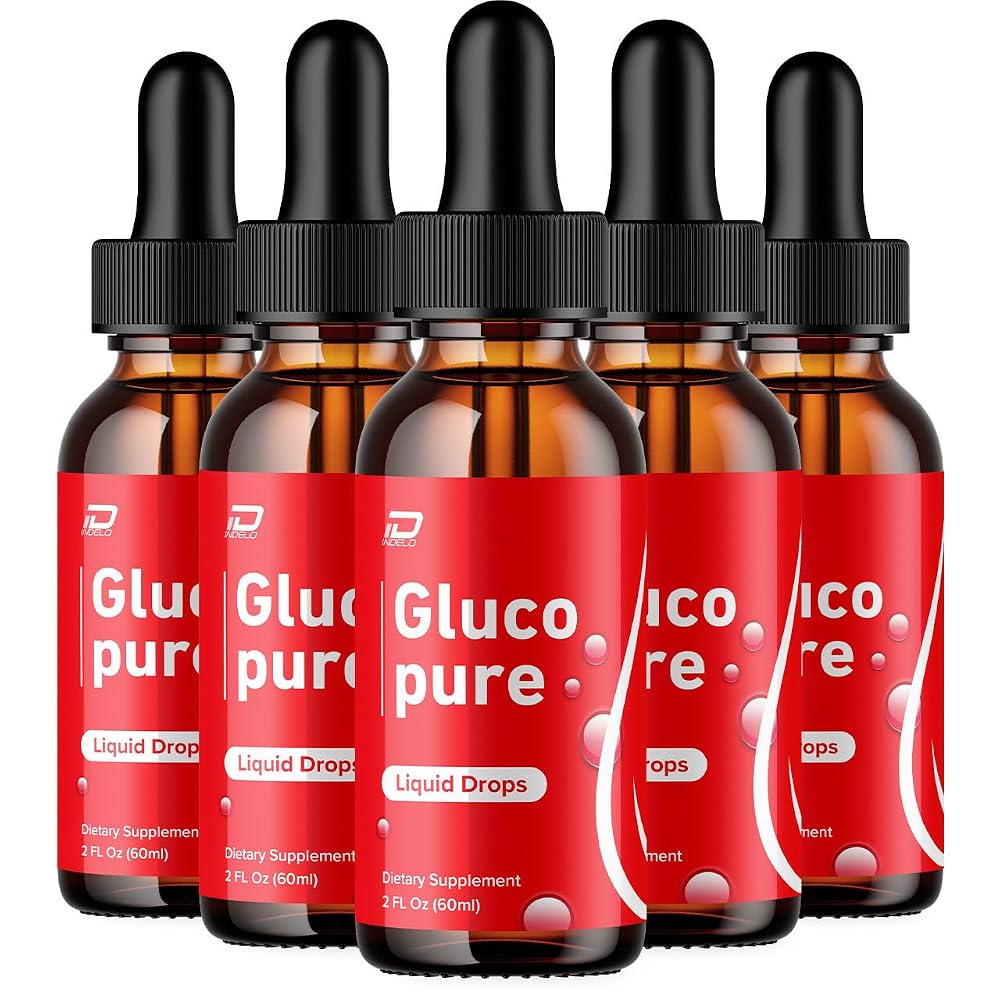 Indelo Gluco Pure Drops Dietary Supplement Liquid - 5 Pack
