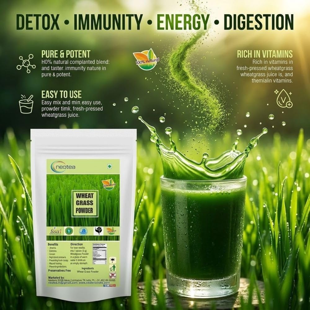 neotea Pure Wheat Grass Powder - 200g - image 2
