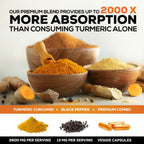 Nature's Nutrition Turmeric Curcumin Supplement - 2400mg Organic