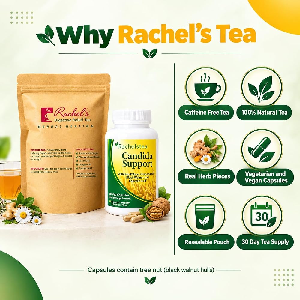 Rachelstea Digestive Relief Tea and Candida Support Bundle - image 2