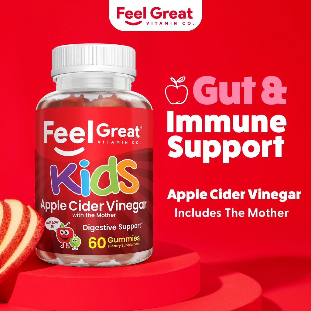 The Feel Great Vitamin Company Apple Cider Vinegar Gummies for Kids - 60 Count - image 2