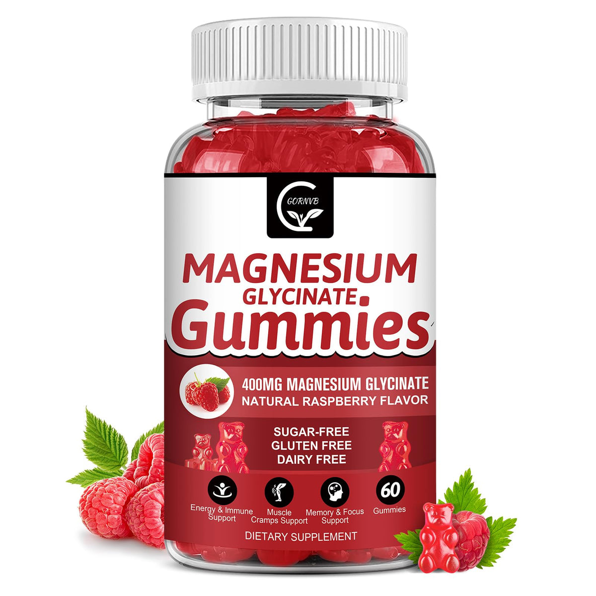 GORNVB Magnesium Glycinate Gummies 400mg