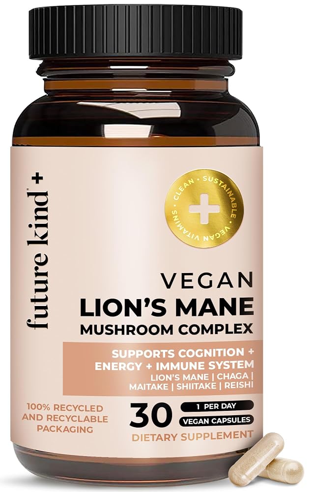 Future Kind Vegan Lion's Mane Mushroom Complex Brain Support - 30 Capsules