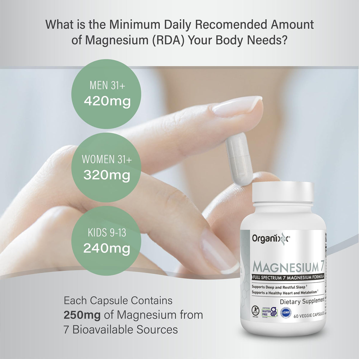 Organixx Magnesium Supplement