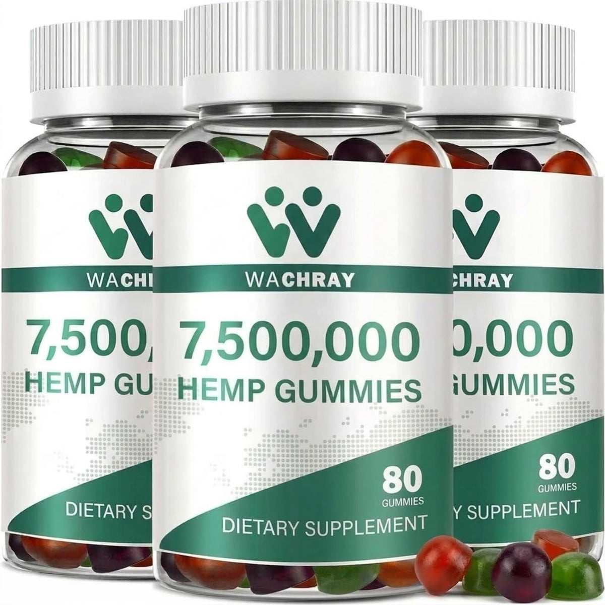 WACHRAY Advanced Hemp Gummies with Omega 3-6-9 - 240 Count