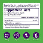 Paradise Herbs Berberine Extract 500 mg - 180 Capsules - image 7
