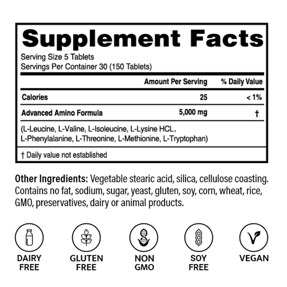 Advanced Bionutritionals Advanced Amino Formula - 150 Tablets - image 2