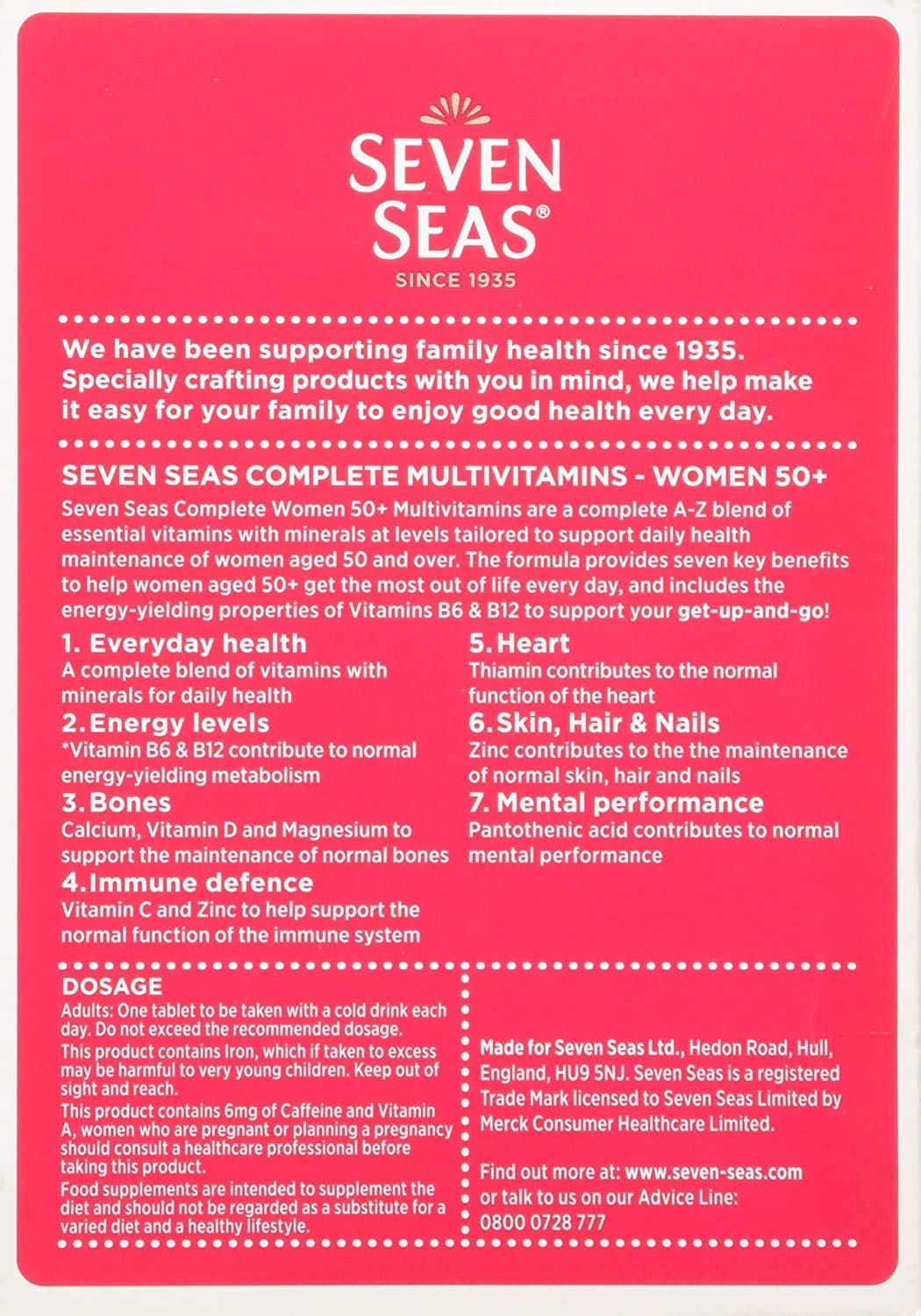 Sevenseas Multivitamin 50+ Women - 28 Capsules - image 2