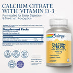 SOLARAY Capsule Calcium Citrate Bone Strength,Healthy Teeth 1000Mg
