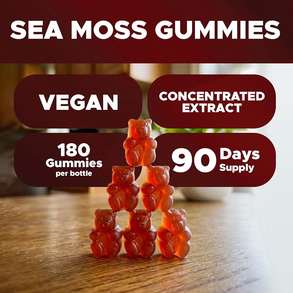 Vitabod Sea Moss Gummies with Bladderwrack & Burdock - 180 Gummies - image 4