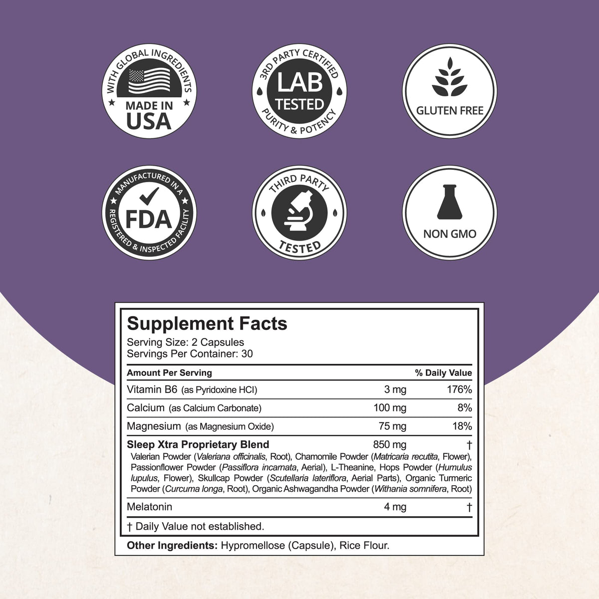 NuBest Sleep Xtra Supports Healthy Sleep for Adults - Vitamin B6
