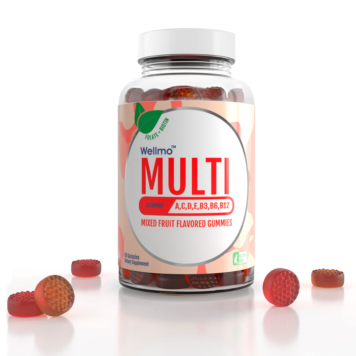 NEWVAVA Wellmo Multi Vitamin Mixed Fruit Flavored Vegan Gummies - 1 Count