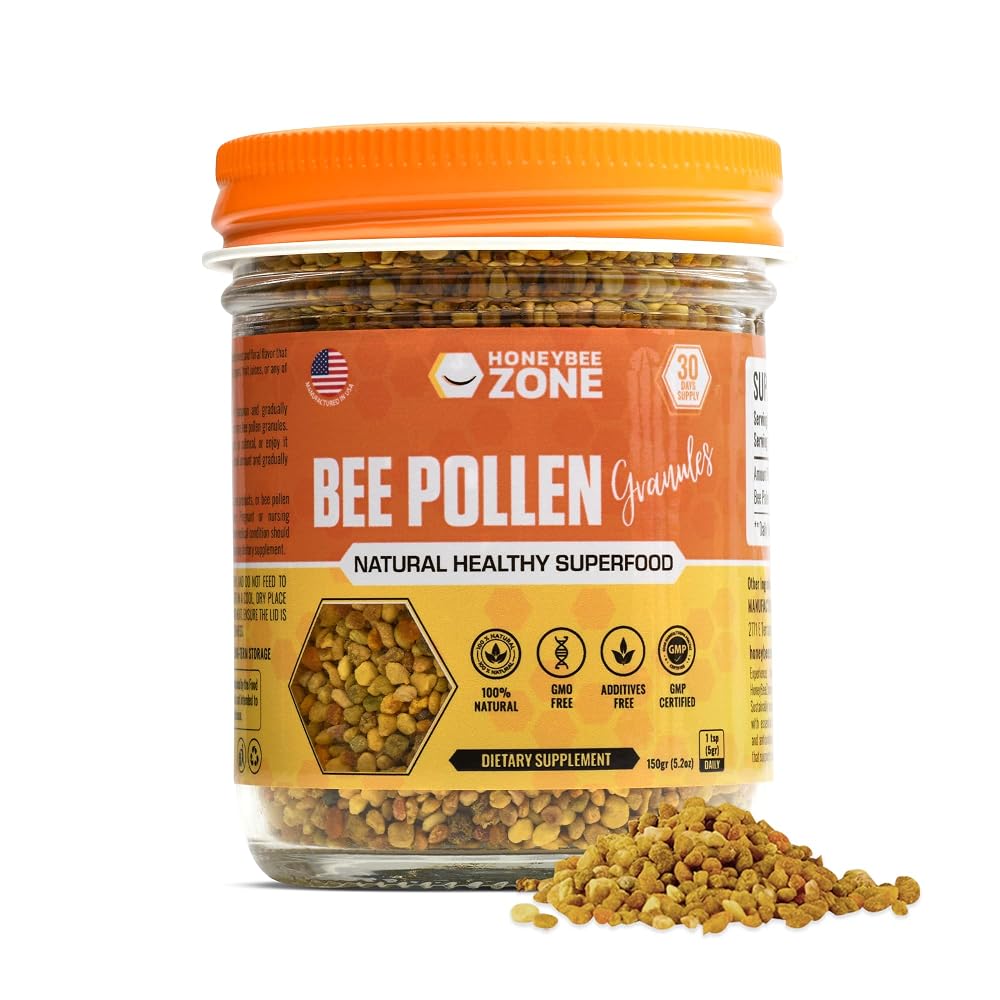 HONEYBEEZONE Raw Bee Pollen Granules - 5.2 oz