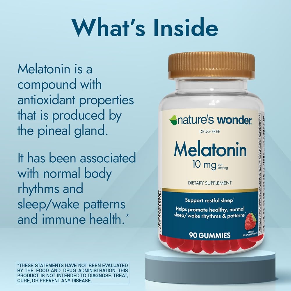Nature's Wonder Melatonin 10 mg Gummies for Sleep - 90 Count - image 2