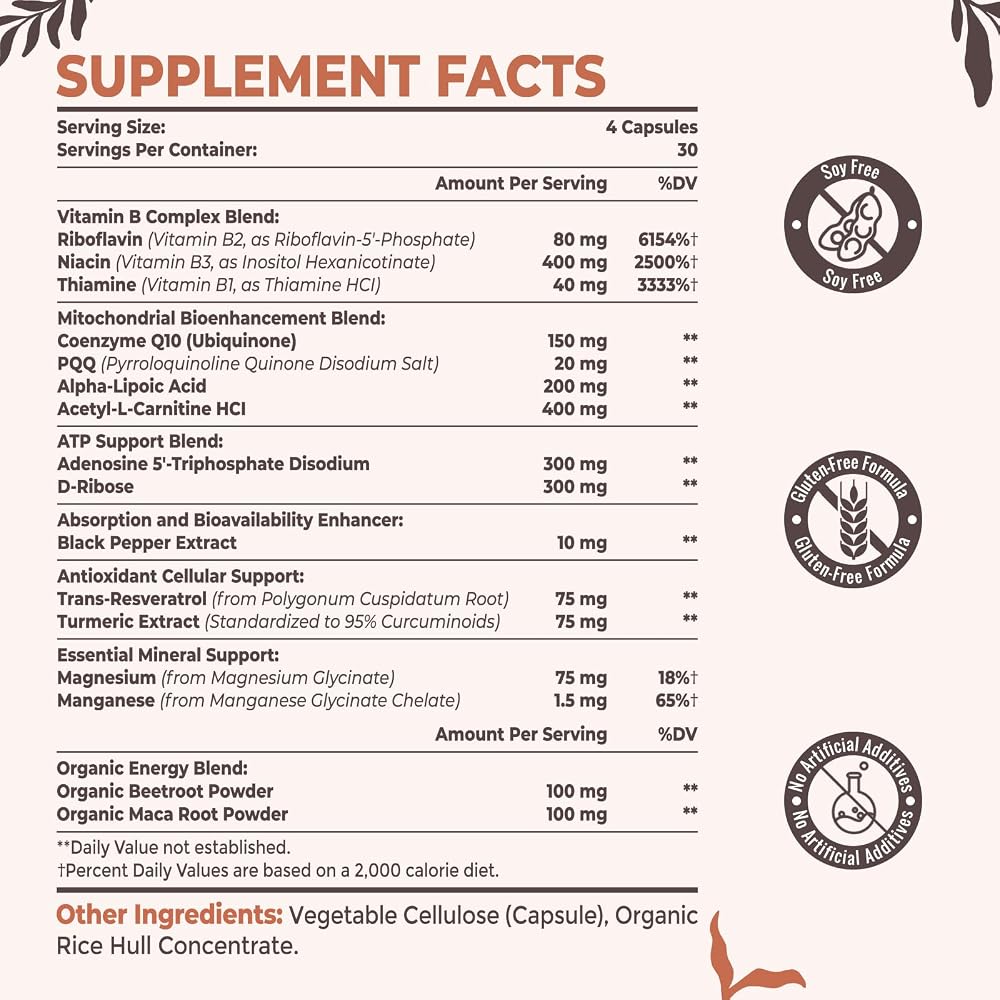 Resciency 2326 MG Mitochondrial Supplements with ATP