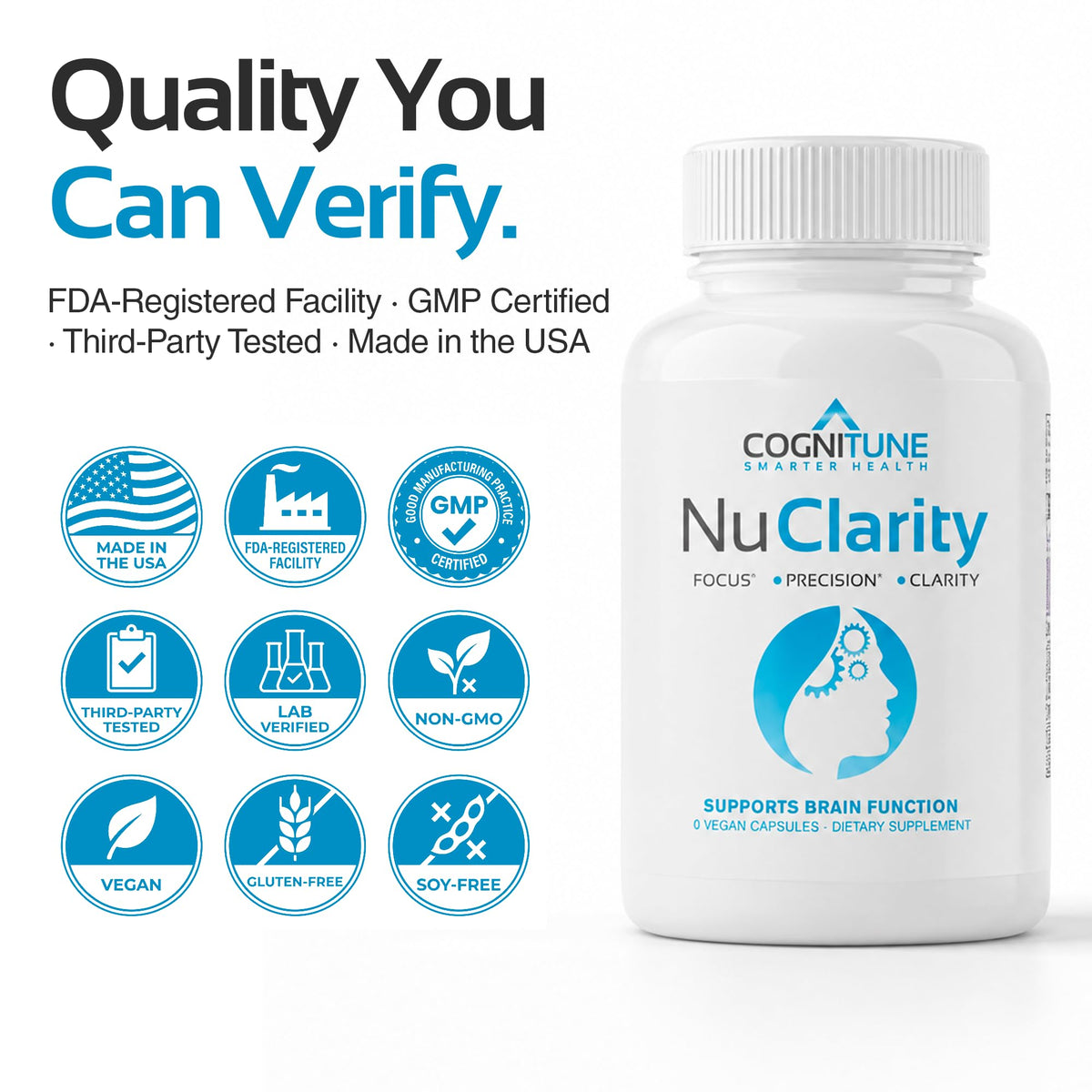 CogniTune NuClarity Brain Supplement for Memory and Focus - 60 Capsules - image 7