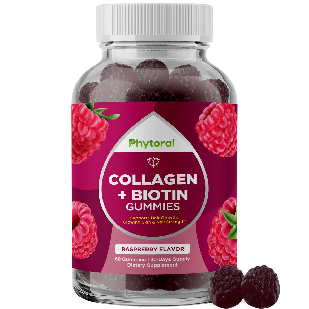 Phytoral Hydrolyzed Collagen Gummies for Hair, Skin & Nails - 60 Count