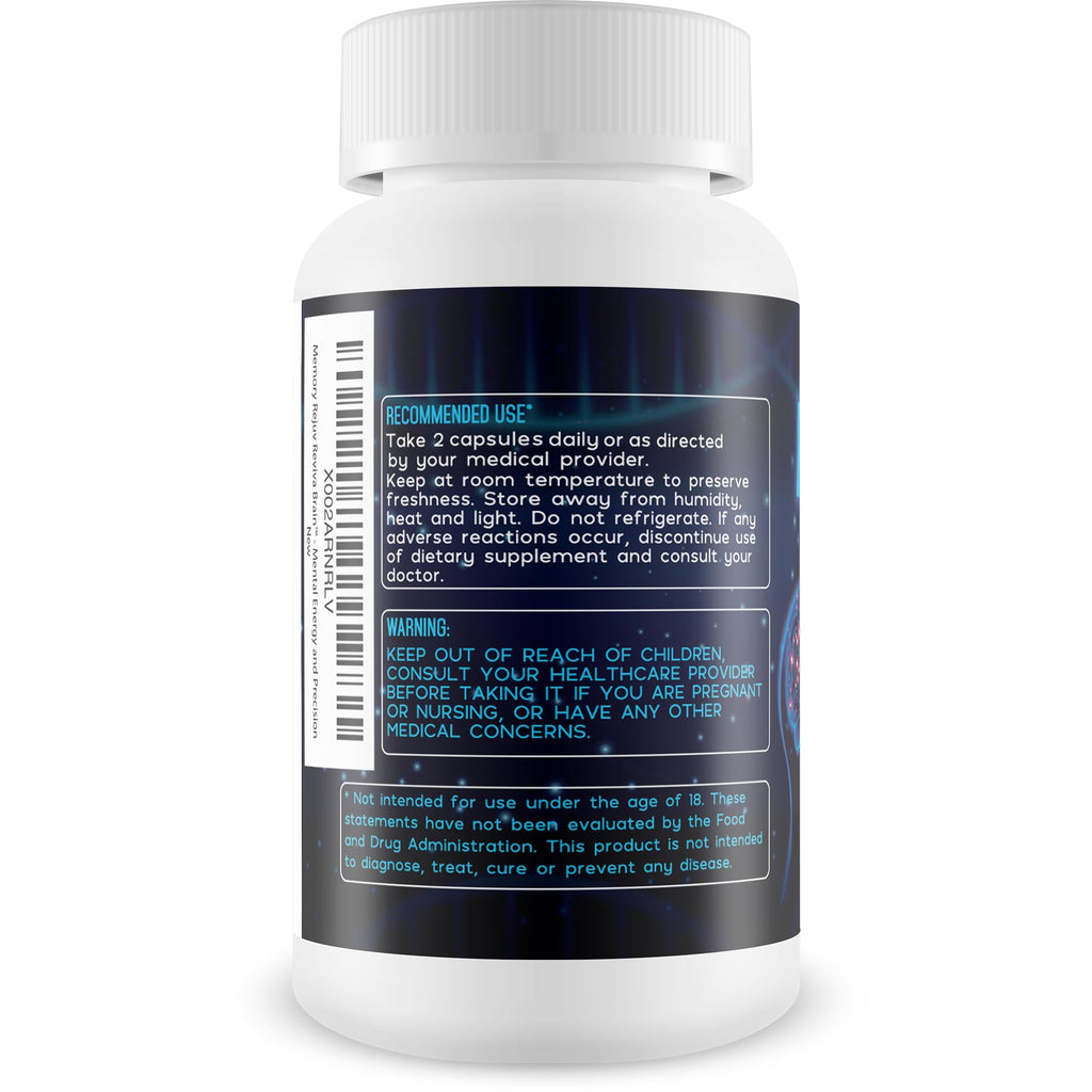 Reviva Brain Memory Rejuv Nootropic Brain Pills - 60 Count - image 3