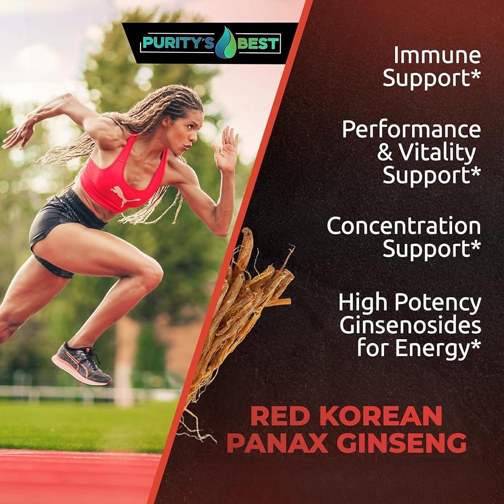 Purity's Best Red Korean Panax Ginseng 5% Ginsenosides - 120 Vegetarian Capsules - image 6