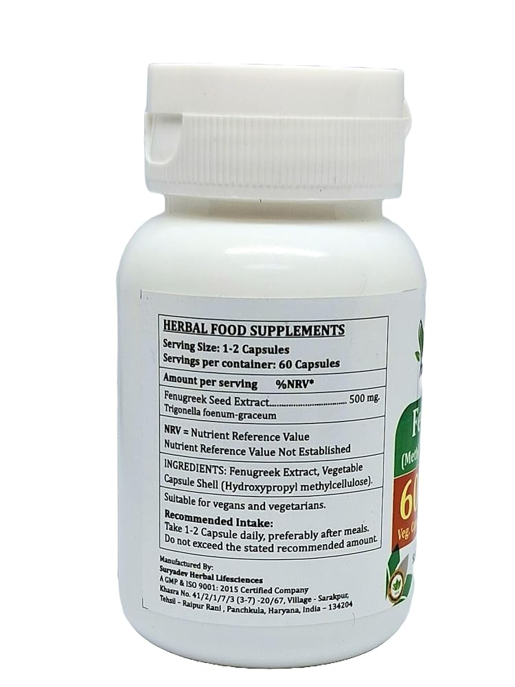 Satya Naturals Fenugreek Forte Capsules 500 mg. 60 Veg. Capsule