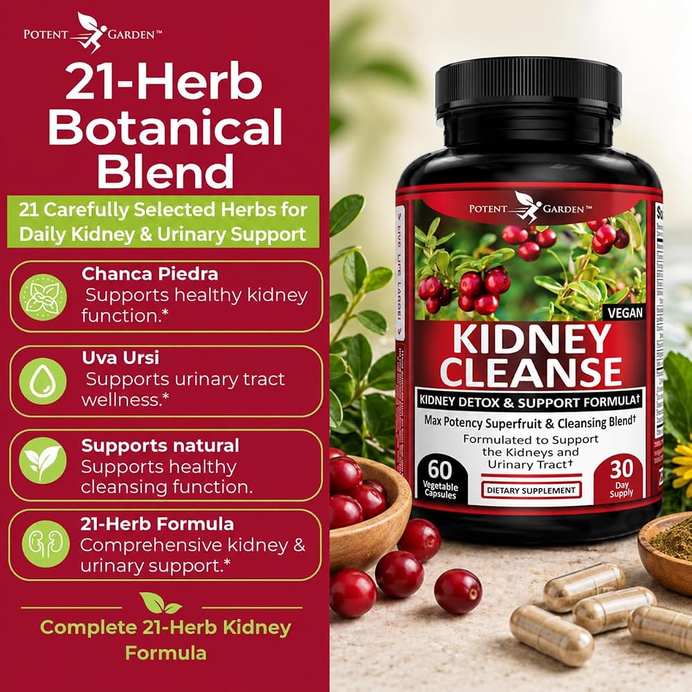 Potent Garden Kidney Cleanse Detox & Support Capsules - image 6