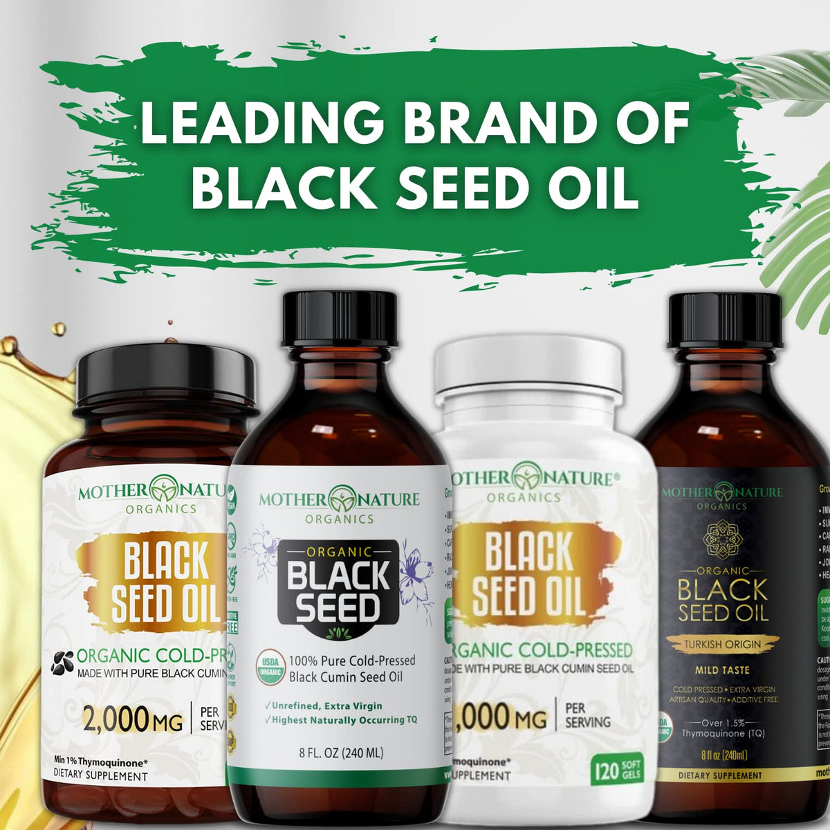 Mother Nature Organics Black Seed Oil 2000mg - 60 Softgels - image 9