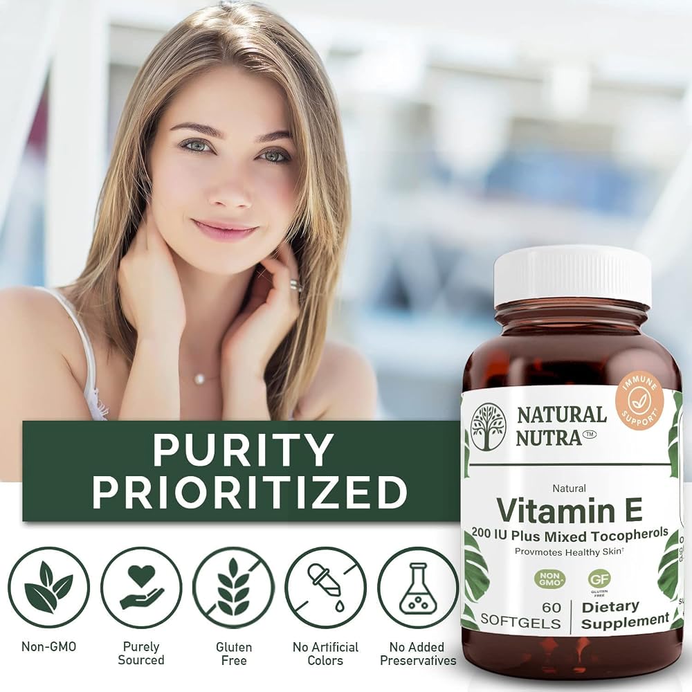 Natural Nutra Vitamin E 200 IU - 60 Softgels - image 4