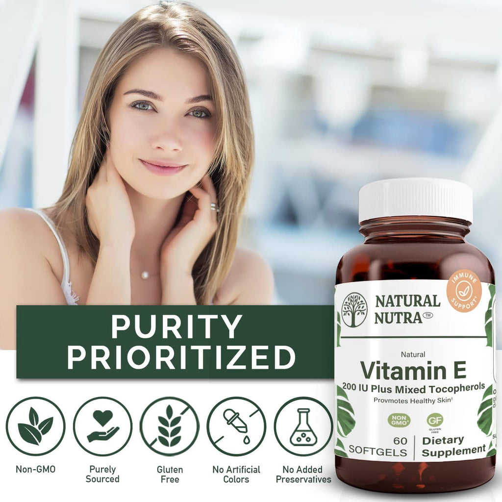 Natural Nutra Vitamin E 200 IU - 60 Softgels - image 4