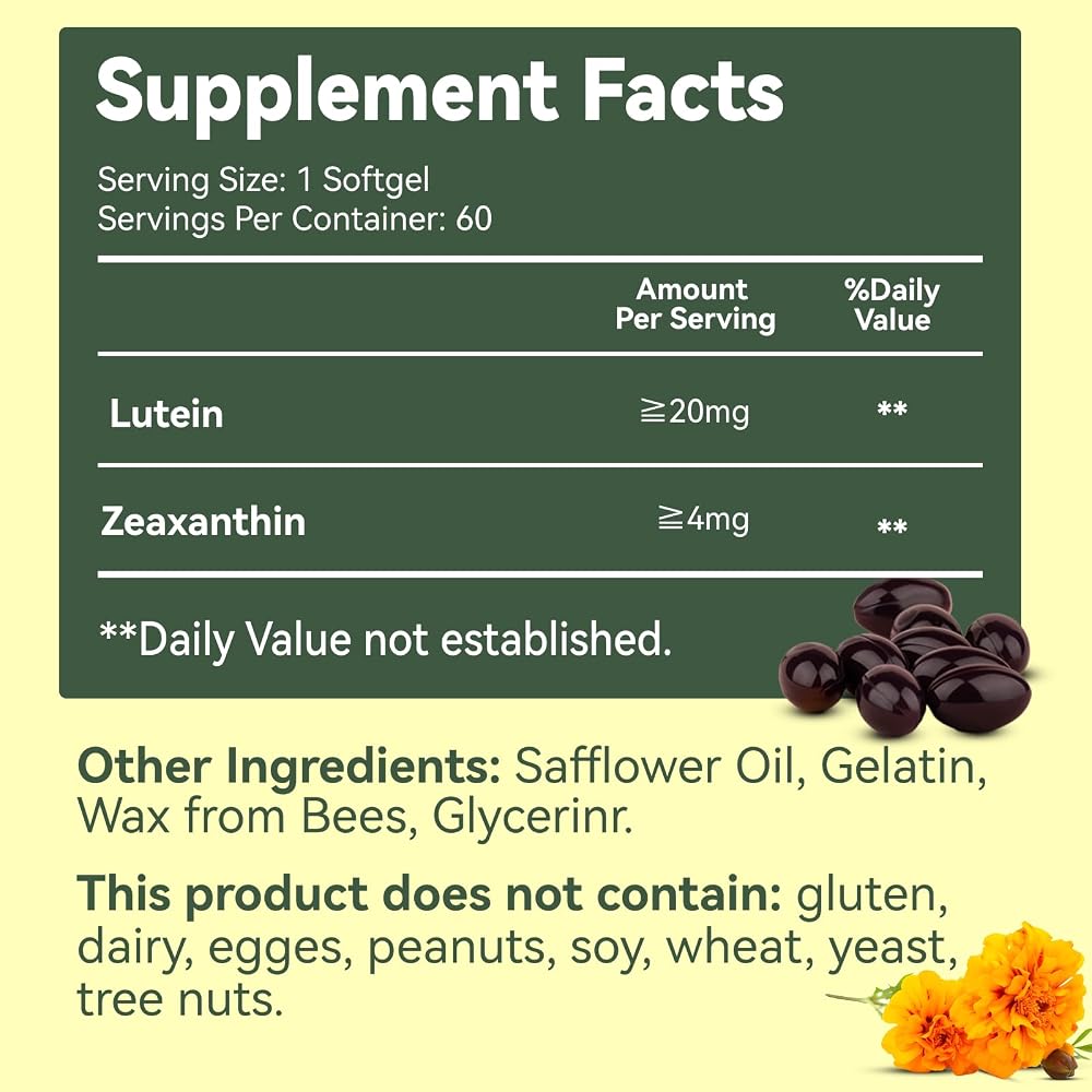 EAZGOO Lutein Supplements for Eyes