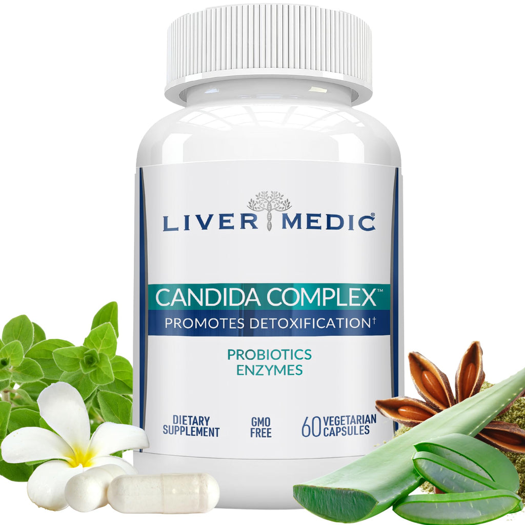 Liver Medic Candida Complex Oregano Oil Supplement - 60 Vegetarian Capsules