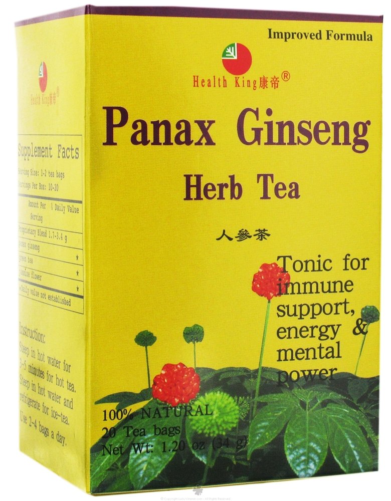 Health King Panax Ginseng Herb Tea - 80 Teabags
