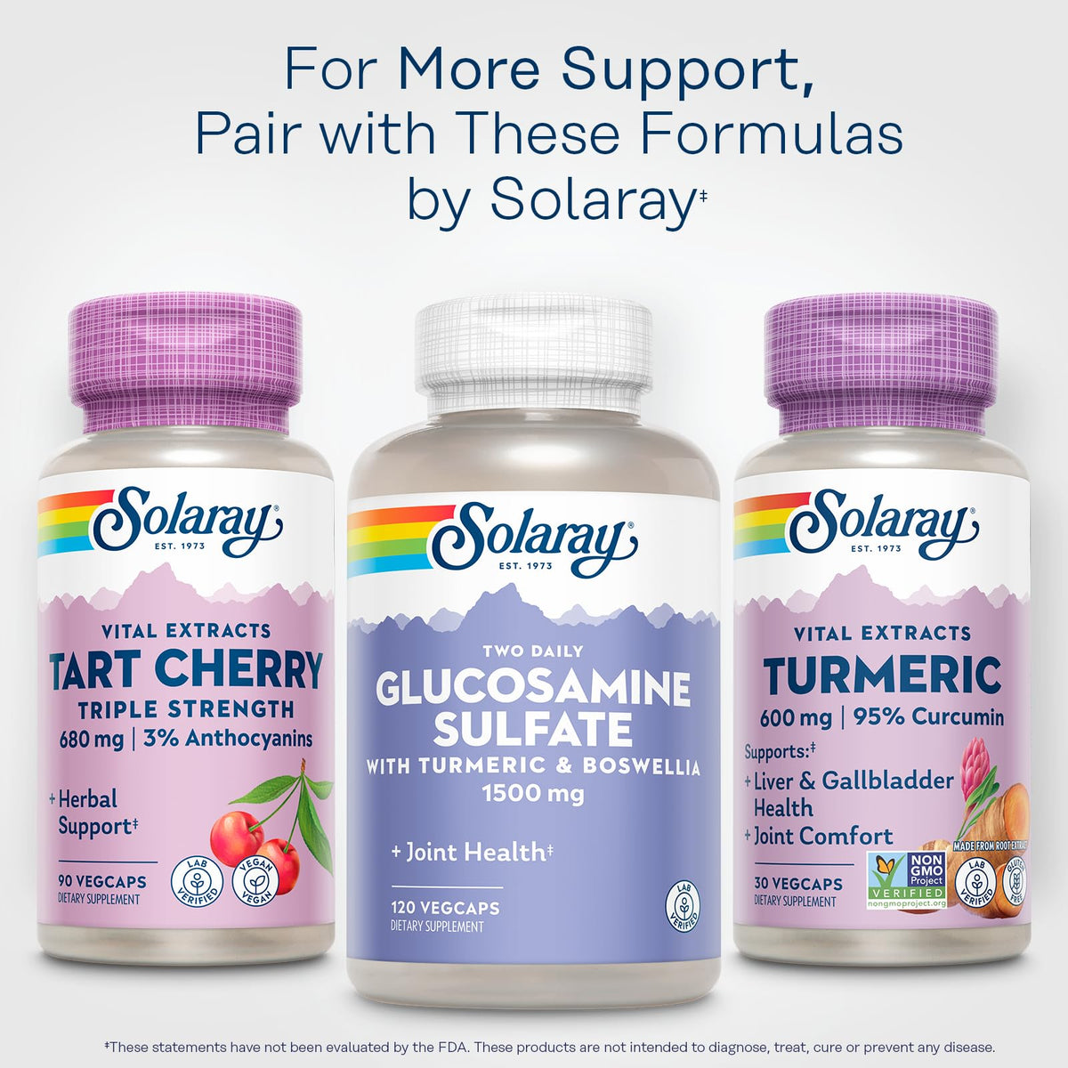 SOLARAY Turmeric Root Extract 600mg Joint Support - 30 Vegetarian Capsules - image 6
