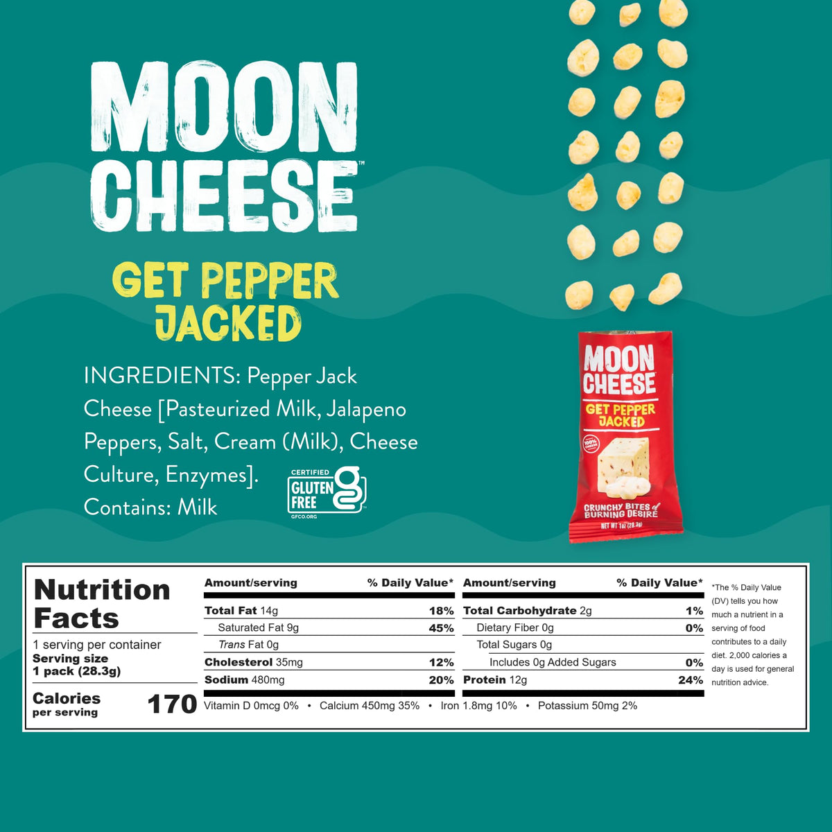Moon Cheese Get Pepper Jacked Cheese Bites - 12 Pack - image 2