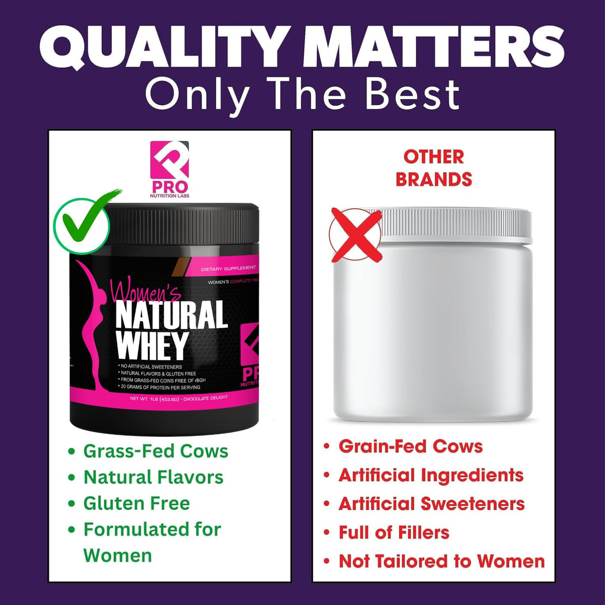 PRO NUTRITION LABS Whey Protein Powder for Women - 1 Lb - image 6