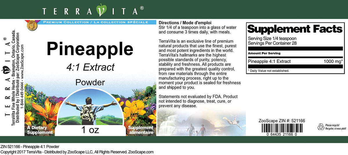 Terravita Pineapple 4:1 Extract Powder - 1 oz - image 2