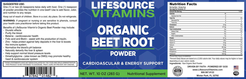 LifeSource Vitamins Beet Root Powder Organic - 57 Servings - image 7