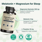 VINATURA Magnesium Glycinate Sleep Aid with Melatonin - 120 Capsules - image 4