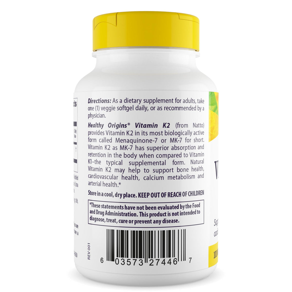Healthy Origins Vitamin K2 As MK-7 Supplement