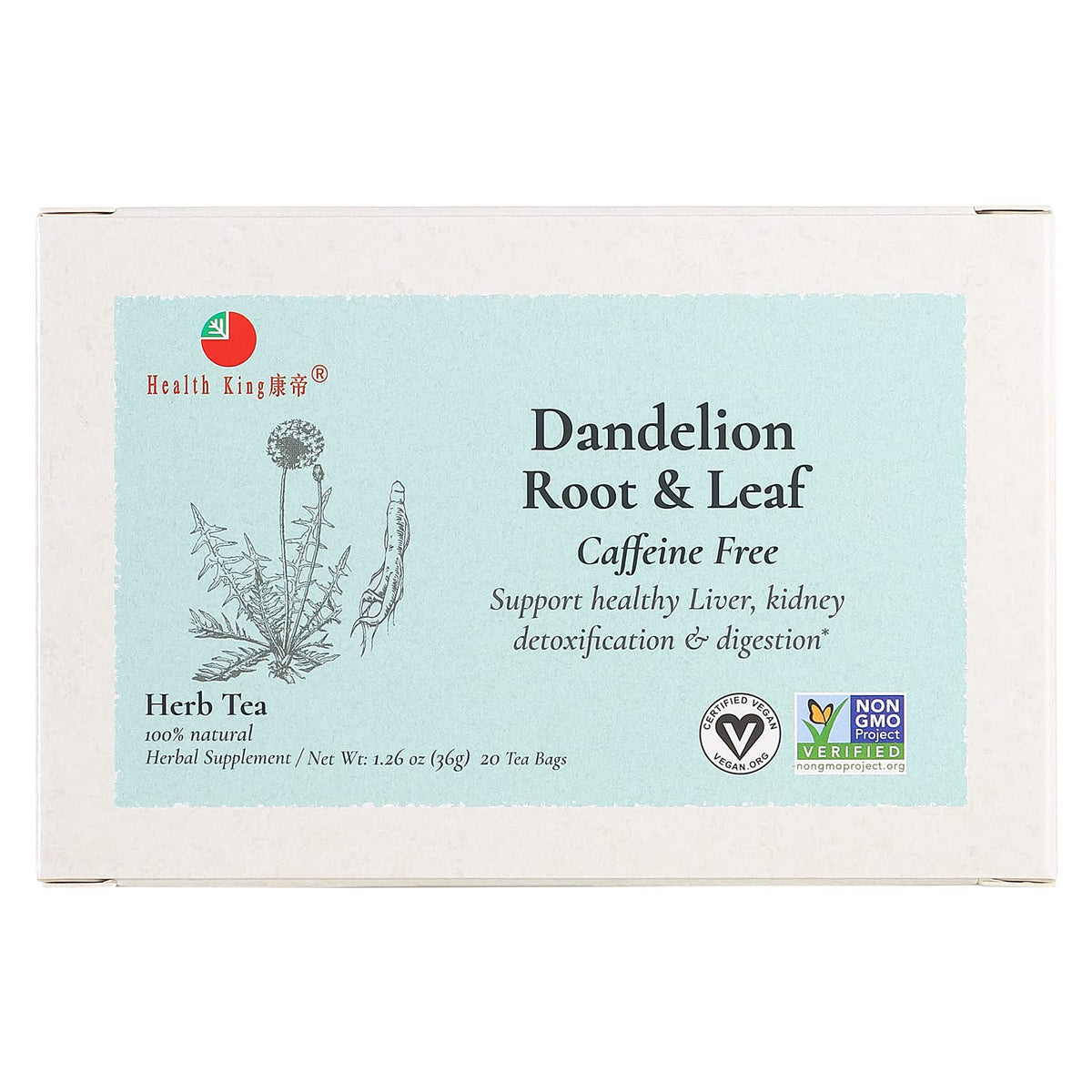 Herb Tea: Dandelion Root & Leaf for Detox & Digestion by HealthKing - image 4