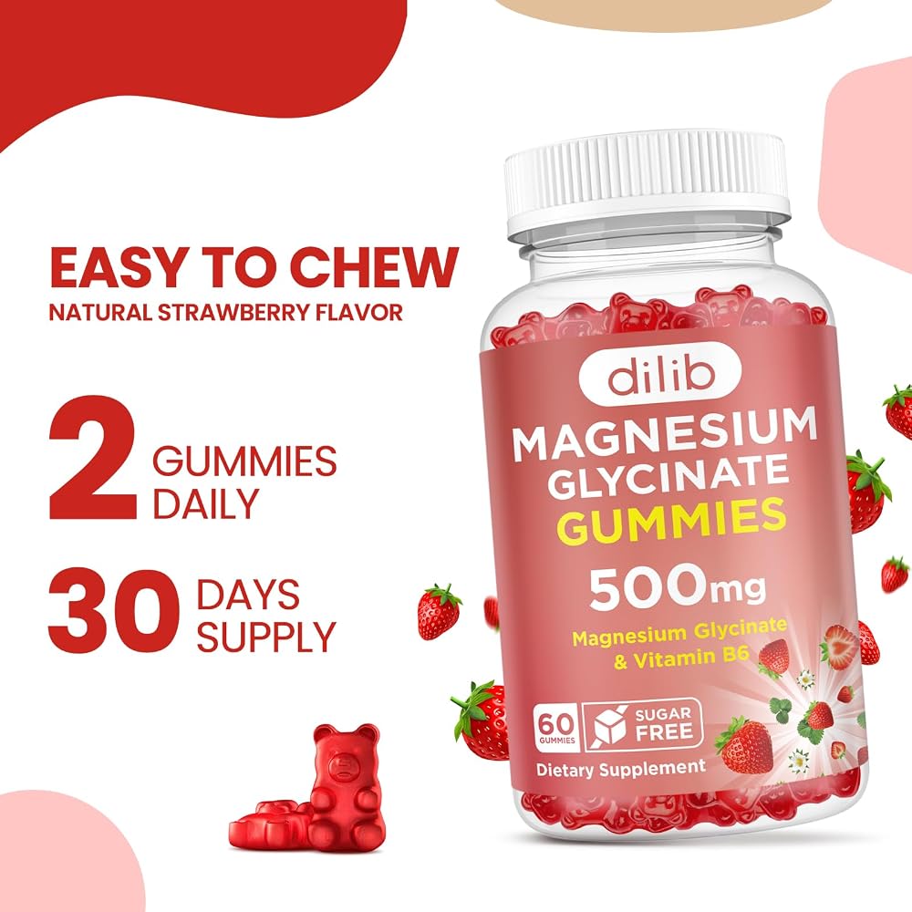 dilib Magnesium Glycinate Gummies 500mg Magnesium Supplement