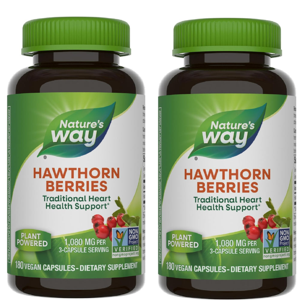 Nature's Way Hawthorn Berries Heart Health Support - 360 Capsules
