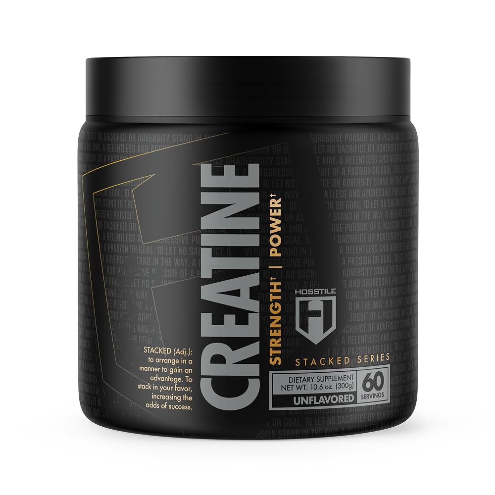 HOSSTILE Creatine Monohydrate Powder Micronized - 60 Servings